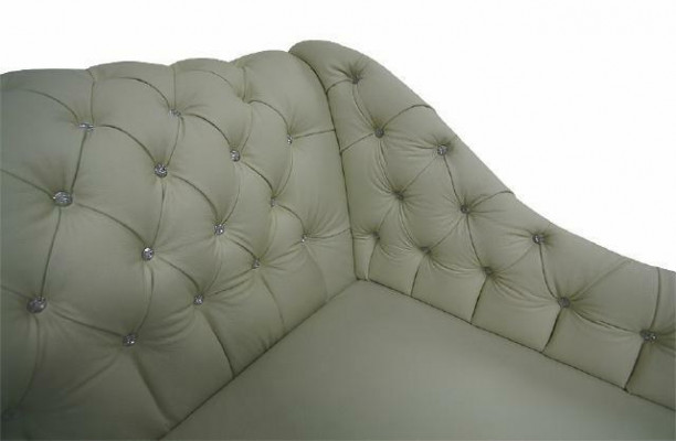 NAPOLEON Chesterfield Chaiselounge Liege Couch Sofa Ledersofa Textil