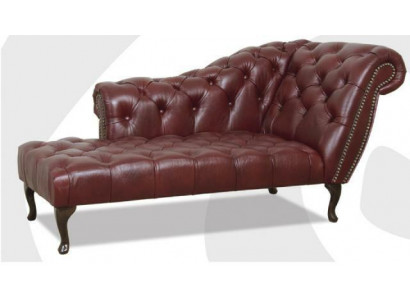 Chesterfield Liege Chaiselongues Couch Sofa Ledersofa Textil mit Kristallen NEU