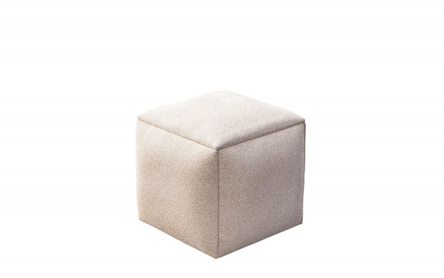 Hocker Sitzhocker Polsterhocker Stoffhocker Beige Schminkhocker Modern