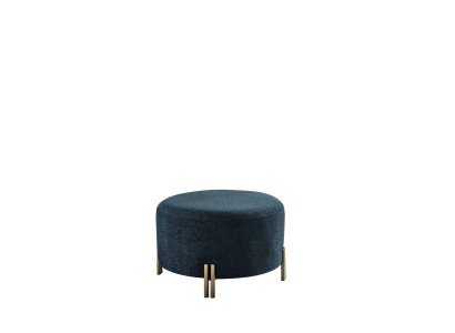 Designer Dunkelblauer Hocker Wohnzimmer Fußhocker Sitzmöbel Edle Möbel