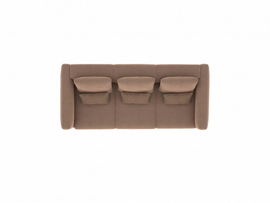 Wohnzimmer Braun Dreisitzer Sofa Couch Luxus Polstermöbel Design Textil 