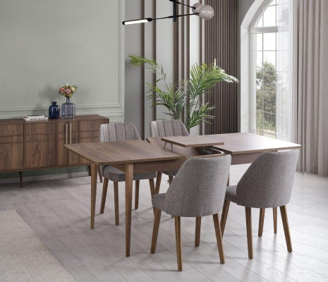 Essgruppe Garnitur Esszimmer Esstisch Set 9tlg Esszimmer Braun Holz