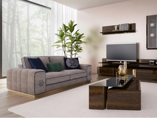 Sofagarnitur Wohnzimmer Komplett 5tlg Sofas Couchen Modern Sessel mit Couchtisch