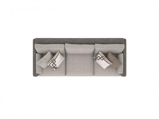 Wohnzimmer Luxus Grau Dreisitzer Sofa Einrichtung Modern Textil Design