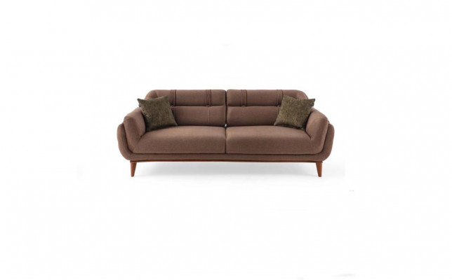 Brauner Polster Dreisitzer 3-Sitzer Wohnzimmer Sofas Exklusive Couch