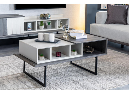 Couchtisch Wohnzimmer Holz Design Luxus Möbel neu grau Stil Modern