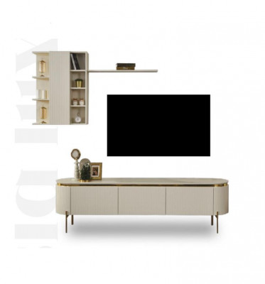 2tlg.Wohnzimmer Set Besteht aus TV Lowboard+Wandschrank mit Regal neu