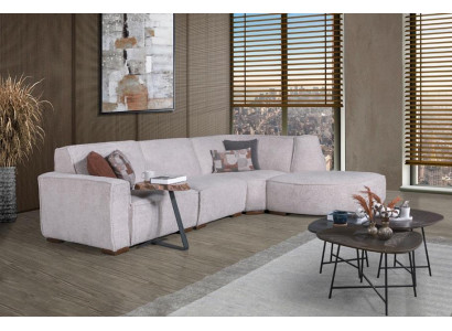  Exklusives Weißes Ecksofa L-Form Wohnzimmer Designer Couch Moderne Möbel