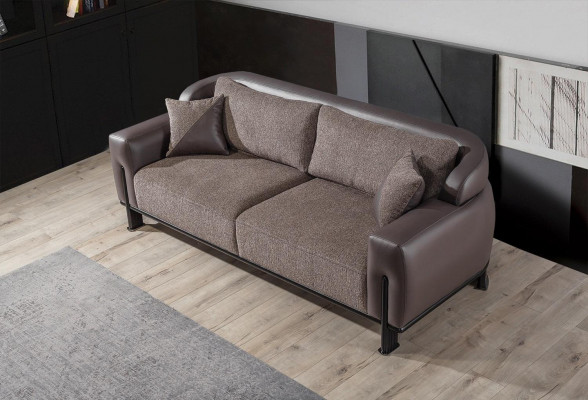 Brauner Wohnzimmer 3-Sitzer Designer Dreisitzer Exklusive Couchen Neu