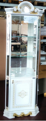 Luxus Schaufenster Eckvitrine Glas Schrank Modern Möbel Regal Klassisch ITALY