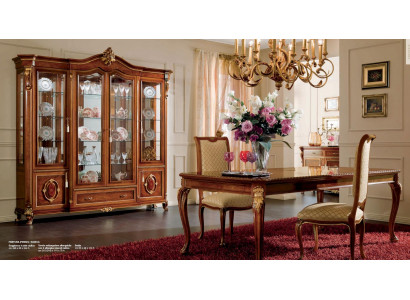 Vitrine Luxus Groß Schränke Vitrinen Holz Wohnzimmer Möbel Schrank Braun Barock