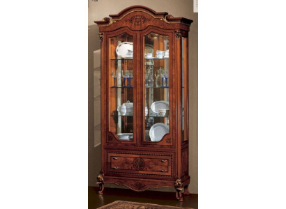 Vitrine Schränke Braun Vitrinen Luxus Schrank Glas Holz Wohnzimmer neu