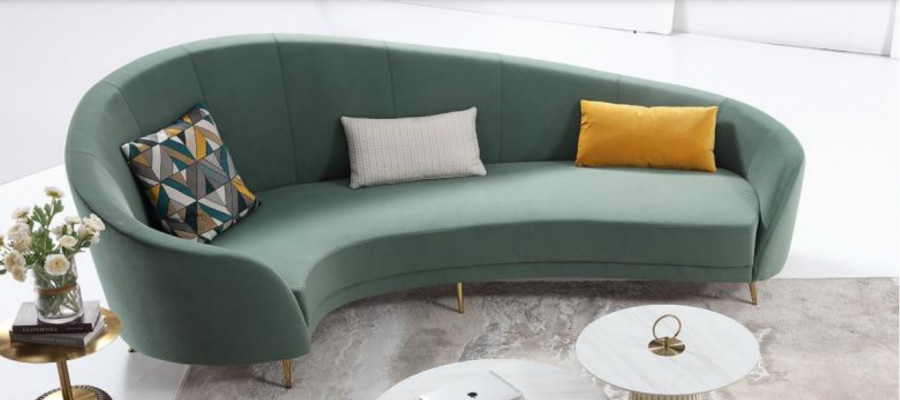 Rund Sofa + Couchtisch Modernes Sofa Wohnzimmer Couchtisch Möbel Komplett Set