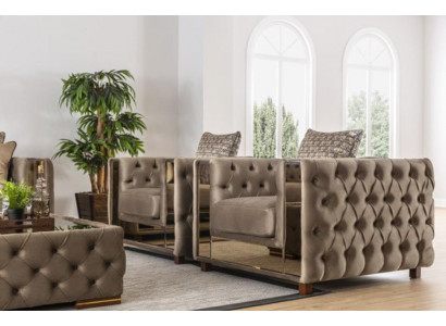 Luxus Sessel Chesterfield Einsitzer klassisch Couch Möbel Einrichtung Sofa 1er