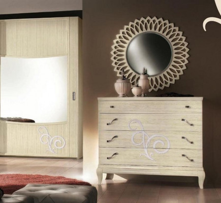 Kommode Spiegel Holz Kommoden Garnitur Modern Schrank Konsole Möbel Neu Set 2tlg