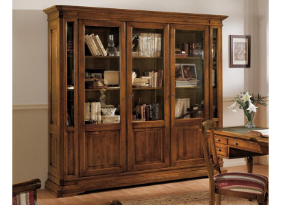 Schrank Regal Wohnzimmer Bücherregal Holz Büroschrank Schränke Vitrine Italien