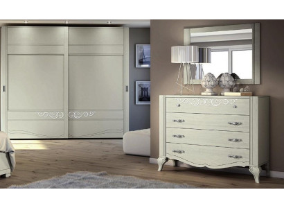 Kommode Spiegel Schrank Kommoden Regal Konsole Möbel Holzschrank Italy Set 2tlg.