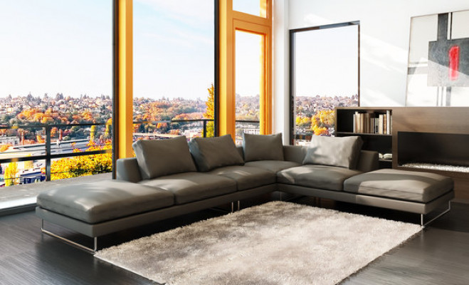 Ledersofa Design Polster Ecksofa Wohnlandschaft Eck Sofas Couchen