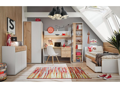 Kinderzimmer Set 6 tlg Schlafzimmer Möbel Kleiderschrank Design Komplett Neu