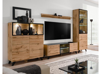 Wohnzimmer Modern Set Vitrine Kommode Wohnwände TV-Ständer Design Neu