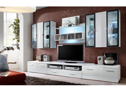 Wohnwand Designer TV-Ständer Wohnzimmer Einrichtung Holz Modern Möbel