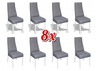 Esszimmer 8x Stühle Stuhl Set Sessel Küche Neu Design Polster Leder Textil Möbel