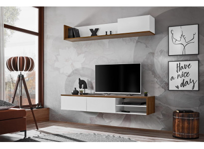 Wohnwand Wandregal Moderne Design TV-Ständer Wohnzimmer Einrichtung Neu