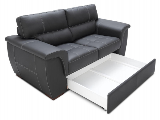 Leder Design Couch Polster Sitz Garnitur Sofa Garnituren 2+1 Leder Set