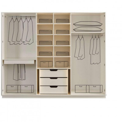 Designer Kleiderschrank mit Spiegel Schlafzimmer Luxus Möbel Schrank