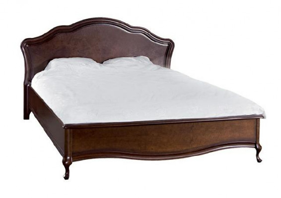 Klassisches Bett Ehebett Doppelbett Lederbett Chippendale Schlafzimmer Verona V