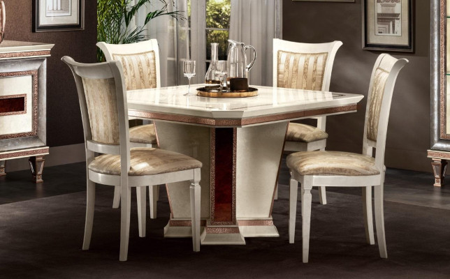 Barock Esstisch Tisch Holz Gruppe Esszimmer Wohnzimmer Garnitur Design Tische