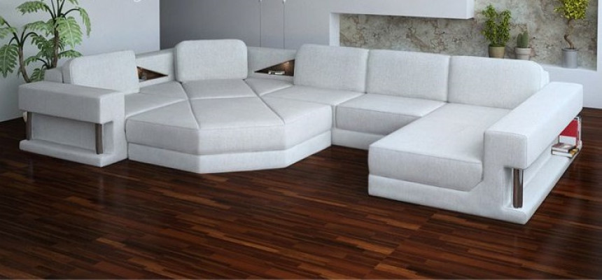 Wohnlandschaft Design Stoff Sofas Bettunktion Schlaf Couch Ecksofa U Form Sofa