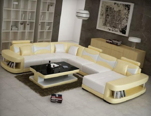 Wohnlandschaft Ecksofa Ecke Sofa Couch Polster Möbel Garnitur XXL Big