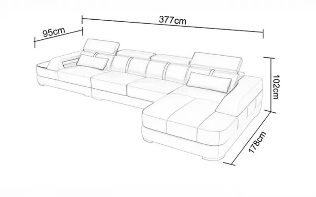 Design Ledergarnitur Wohnzimmer Eckcouch Ledercouch Sofa Polster Couchen Sofas