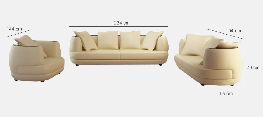 Sofagarnitur mit USB Couch Polster Leder Sofa 3+2+1 Klassische Couchen Sitz NEW