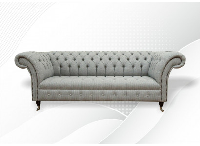 Chesterfield 3 Sitzer Designer Sofa Sofas Polster Couchen Stoff Textil