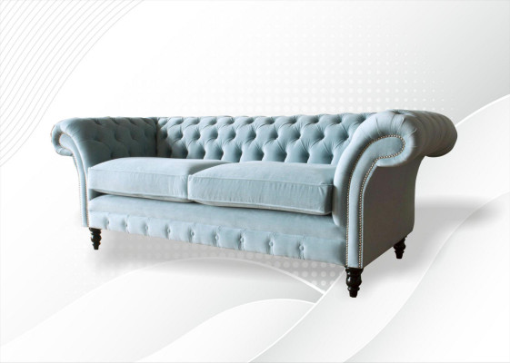 Chesterfield Couch Polster Leder Sofa 3 Sitzer Klassische Couchen