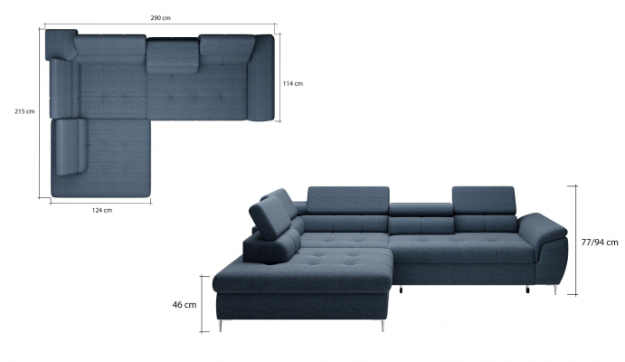 Schlafsofa Design Ecksofa L-form Bettfunktion Couch Textil Sofas Stoff Schlaf