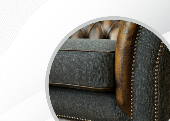 Chesterfield Gelbe Leder Designer Modern Design Möbel Luxus Wohnzimmer 3Sitzer