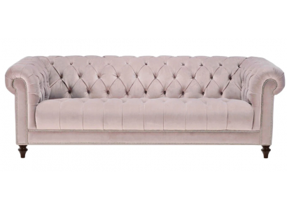 Chesterfield Altrosa Rosa Neu Dreisitzer Stoff Design Couchen Polster Sofa Sofas