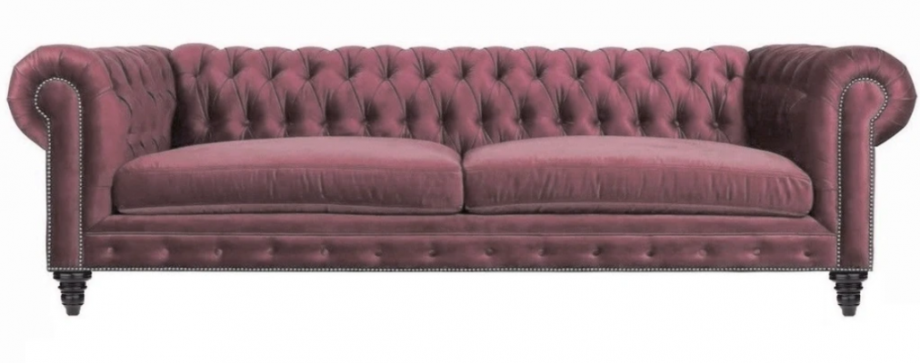 Chesterfield Kreative Möbel Textil Stoff Rosa Sofa Wohnzimmer Modern Dreisitzer