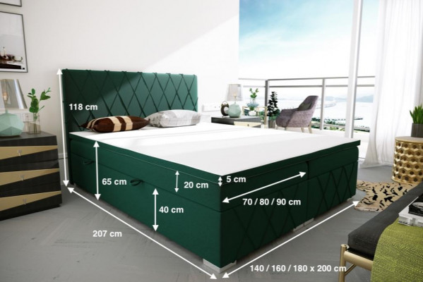 Bett Boxspring Komplett Set Doppel Matratze Topper Betten Funktion Kasten Hotel