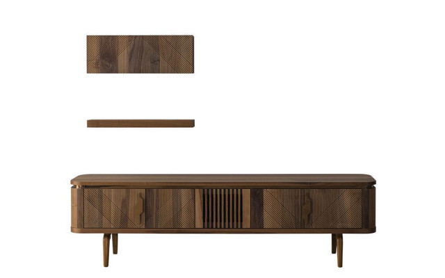 Luxus WohnWand Wohnzimmer Sideboard RTV Regal Wände Schrank Neu Möbel