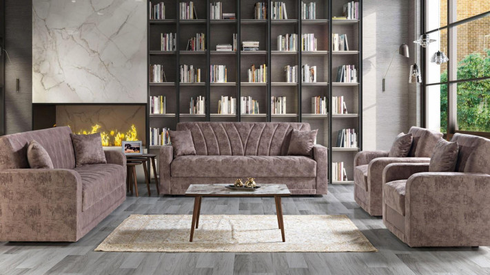 Sofagarnitur 3211 Holz Wohnzimmer Luxus Sofa Stoff Komplett Couchen Möbel