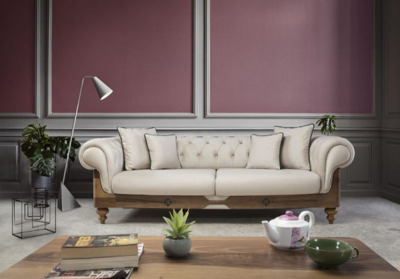 Moderne Chesterfield Sofagarnitur 3+3 Sitzer Luxus Set Wohnzimmer Couch