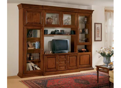 Wohnzimmer Möbel Wohnwand klassisch Italienischer Stil Holz Möbel Neu