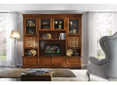 Wandschrank Wohnwand RTV Designer Möbel Wohnzimmer Italienische Neu