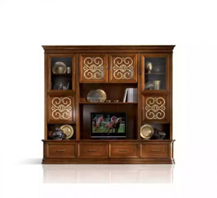 Wandschrank Wohnwand RTV Designer Möbel Wohnzimmer Italienische Neu