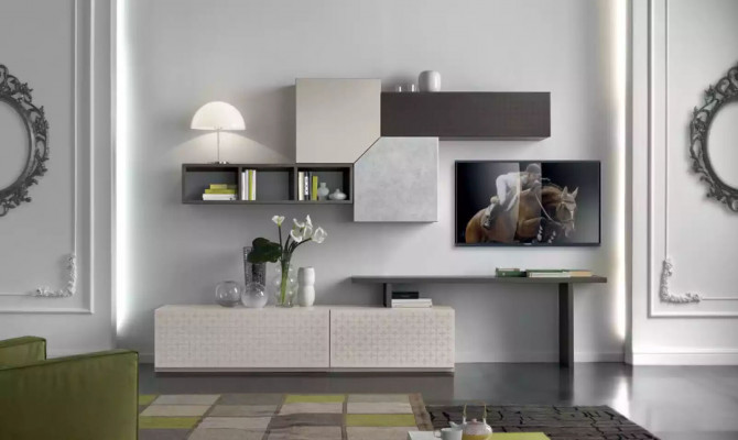 TV Schrank Italienische Möbel Wohnzimmer Luxus Sideboard Wohnwand Holz