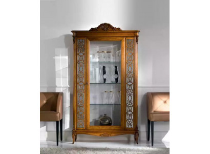 Vitrine Italienische Luxus Möbel Vitrinen Anrichte Glas Schrank Design